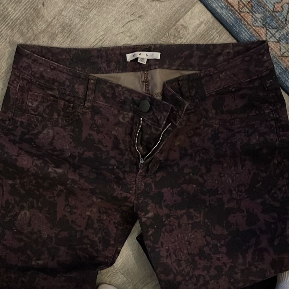 Cabi Purple Camo Jeans Style 159 - Picture 4 of 6